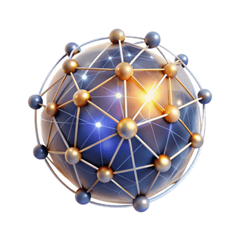 elegant creative Glowing Particle Connections Bright Light Cutout png