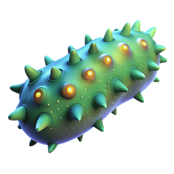 stunning minimalist Glowing Sea Cucumber Cutout with Elongated Body high resolution png