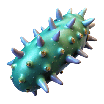 elegant modern Glowing Sea Cucumber Cutout with Elongated Body high resolution png