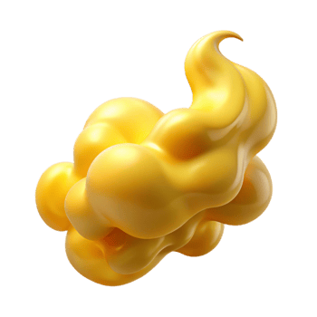 impressive vintage Golden Yellow Smoke Wisp Transparent Cutout high resolution png