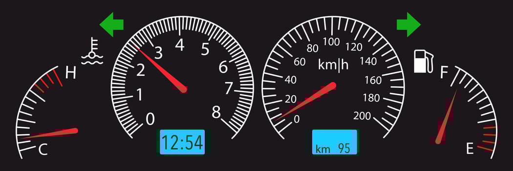 Car dashboard. Car control panel interface. Car interface. vector