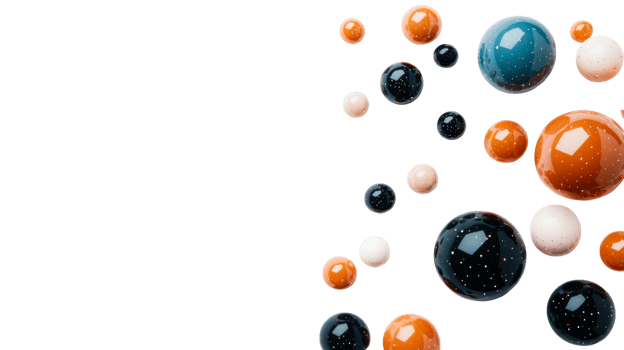 Decorative Orbs Collection in Various Colors and Sizes, cut out transparent png