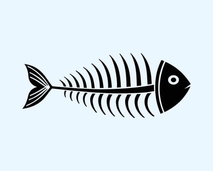 Skeleton Fish. Fish Bone Icon Illustration vector