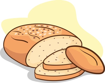 of a Loaf of Bread vector