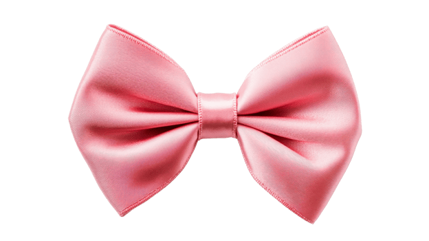 Pink bow tie with elegant design, cut out transparent png