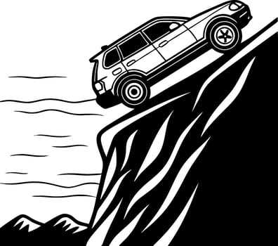 Adventure Vehicle Climbing Steep Mountain Slope for Outdoor Exploration and Travel Designs vector