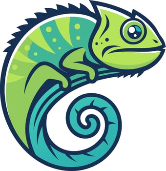Colorful Chameleon Illustration for Unique Tattoo Designs and Creative Artwork Applications vector