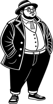Stylish Confident Man in Formal Attire Illustration for Lifestyle and Fashion Design vector