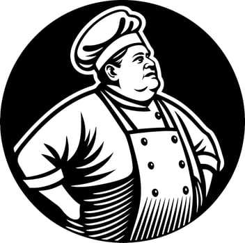 Confident Chef Design for Culinary Themes and Restaurant Branding vector
