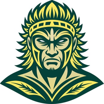 Warrior Face Logo Design with Bold Lines and Dynamic Features Perfect for Branding and Tattoos vector