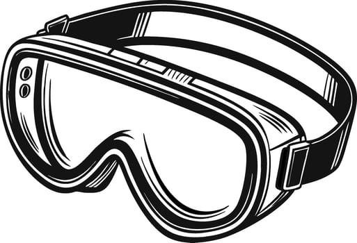 Protective Safety Goggles for Sports and Industrial Use Illustration vector
