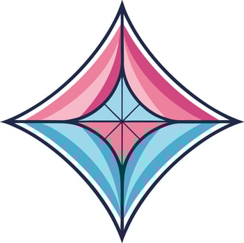 Colorful Geometric Diamond Design Perfect for Tattoo Artwork and Coloring Books vector