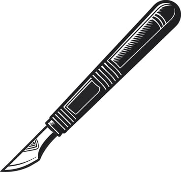 Artistic Crafting Knife for Precision Cutting and Creative Projects vector