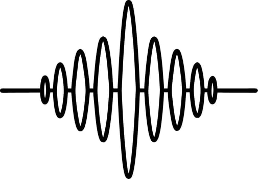 Stylized Sound Wave Illustration Perfect for Music Themes and Audio Design Projects vector