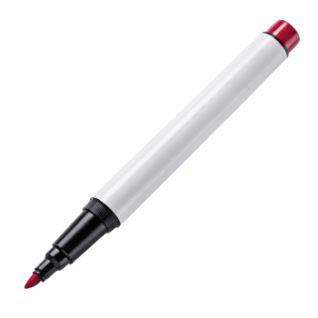 red marker with black tip and white body, perfect for writing and drawing. It adds vibrant color to any project png