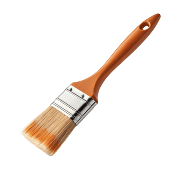 high quality paintbrush with wooden handle and soft bristles, perfect for painting and crafting projects png