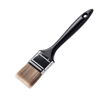 high quality paintbrush with black handle and soft bristles, perfect for painting and crafting projects png