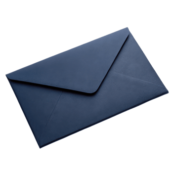 sleek navy blue envelope with smooth texture, perfect for formal invitations or correspondence png
