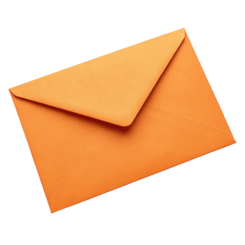orange envelope with pointed flap, perfect for sending letters or invitations, adds vibrant touch to any correspondence png