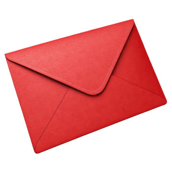 vibrant red envelope with smooth texture, perfect for sending heartfelt messages or invitations png