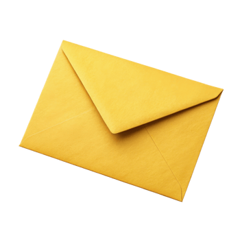 vibrant yellow envelope, perfect for sending letters or invitations, adds cheerful touch to any correspondence png