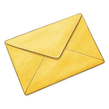 yellow envelope with textured surface, perfect for sending letters or invitations, evokes sense of warmth and nostalgia png