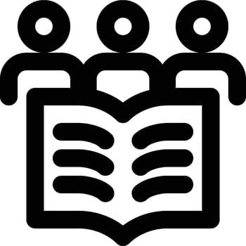 Group Discussion, Learning Group, Study Group Outline Icon vector
