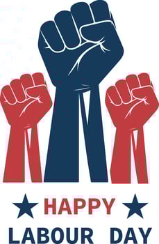 happy labour day illustration vector