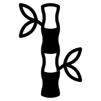 Bamboo Plant Icon nature illustration vector