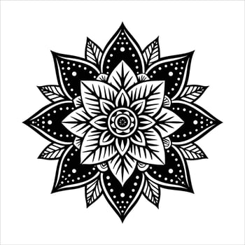 A simple rose mandala vector