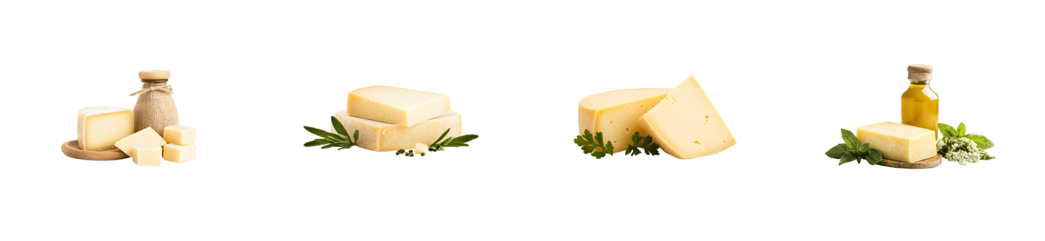 Cheese and oil presentation on black background, cut out transparent png