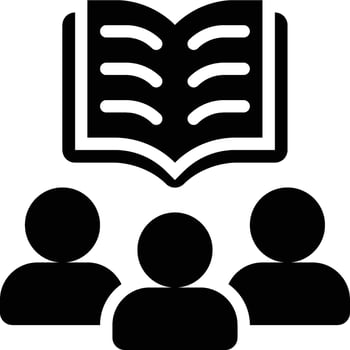 Collaborative, Social, Discussion Glyph Solid Icon vector