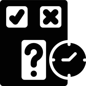 Quiz, Question, Assessment Glyph Solid Icon vector
