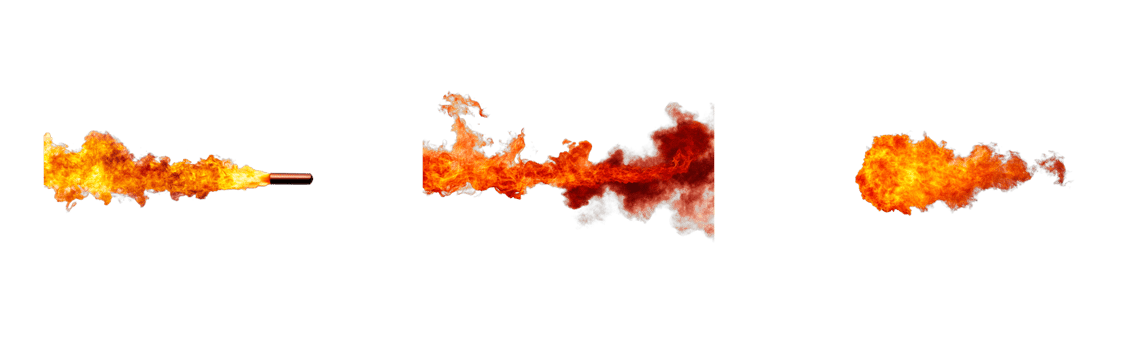 Fireball explosions effects collection, realistic fiery visuals, cut out transparent png