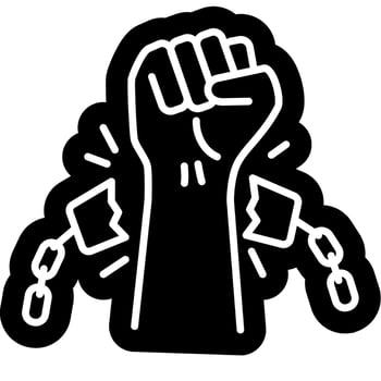 Emancipation freedom symbol vector