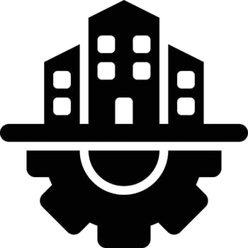 Civil Engineering, Construction, Building Glyph Solid Icon vector