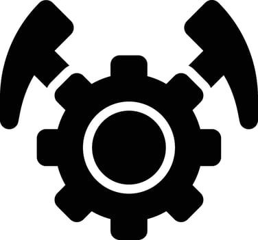 Mining, Engineering, Geological Engineering Glyph Solid Icon vector