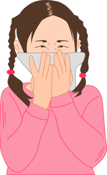 Girl with flu illustration png
