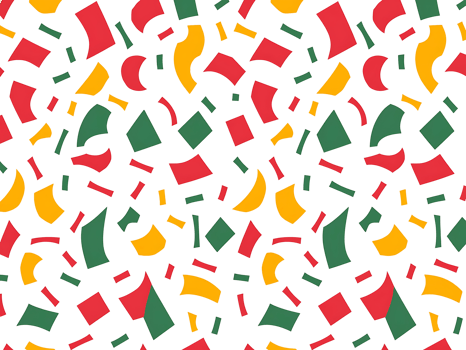 A colorful pattern with red, green and yellow shapes png