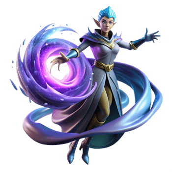 serene rare A powerful sorceress summoning a swirling vortex of magical energy, dynamic lighting, digital painting style png