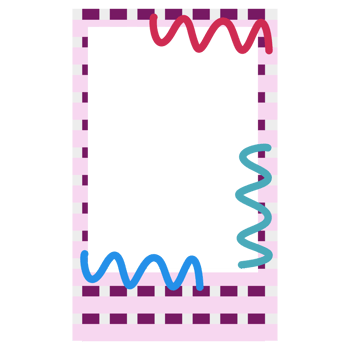 a square frame with a red and blue stripe on it png