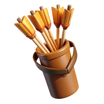 inspired urban A quiver full of arrows, fletching detailed with Transparent Background genuine png