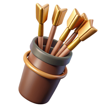 wonderful distinguished A quiver full of arrows, fletching detailed with Transparent Background png
