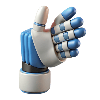 sought-after rustic Robotic hand giving a thumbs up gesture with Transparent Background original png