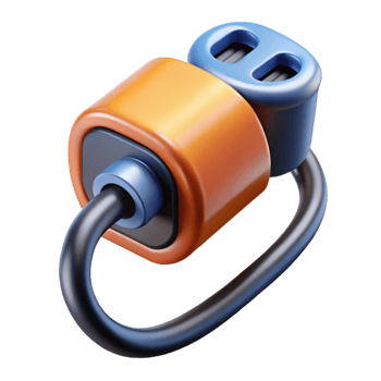 extraordinary geometric Isolated cutout, professional render of a single, hyper-realistic, ultra-detailed electric car charging cable, with Transparent Background original png