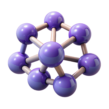 sumptuous joyful futuristic Photorealistic, ultra-detailed isolated cutout of a single, molecule with Transparent Background top-tier png