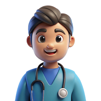 immaculate dramatic abstract Doctor in scrubs with stethoscope with Transparent Background high quality png