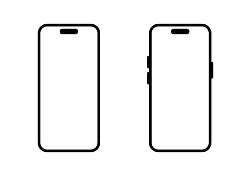 Modern smartphone icon. Mobile phone sign. Cellphone symbol vector