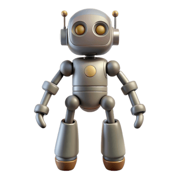 notable abstract Isolated cutout, concept art style, hyper-specific depiction of a single nanobot with mechanical arms with Transparent Background handcrafted png