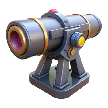 beautiful signature Laser cannon, large barrel, targeting system with Transparent Background png